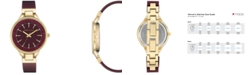 Anne Klein Women's Burgundy Bangle Bracelet Watch 36mm 
